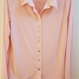 Tommy Hilfiger collared button down blouse long sleeve size medium